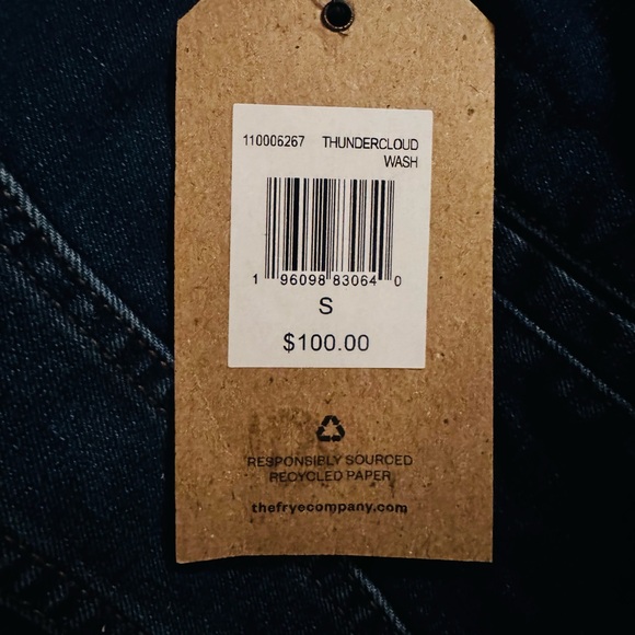 Frye and Co. Womens Denim Jean Jacket Western Aztec Southwestern, Size Small - Picture 3 of 8